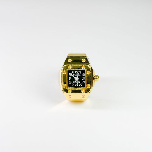 SANTOS RING | GOLD BLACK