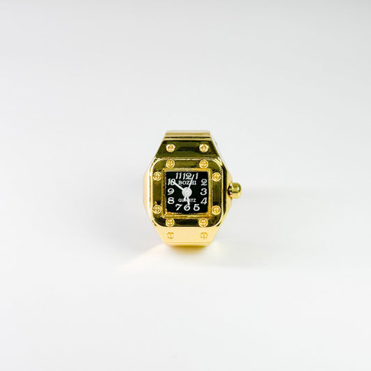 SANTOS RING | GOLD BLACK